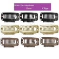 thumbnail image 2 of pitrice 5Pcs Hair Extension Snap Clips Weft Wig Grips Medium Remy Clip In 32mm Brown, 2 of 9