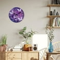 thumbnail image 4 of Purple Wall Clock for Girls Bedroom 12 Inch Butterfly Wall Clocks Battery Operated Silent Round Glass Wall Clock, 4 of 6