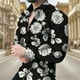 thumbnail image 4 of Camisas de moda con estampado floral en 3D para hombre, camisas de manga larga con solapa estampada, ropa informal vintage de calle con gráficos geniales, tops ajustados para hombre, 4 of 5