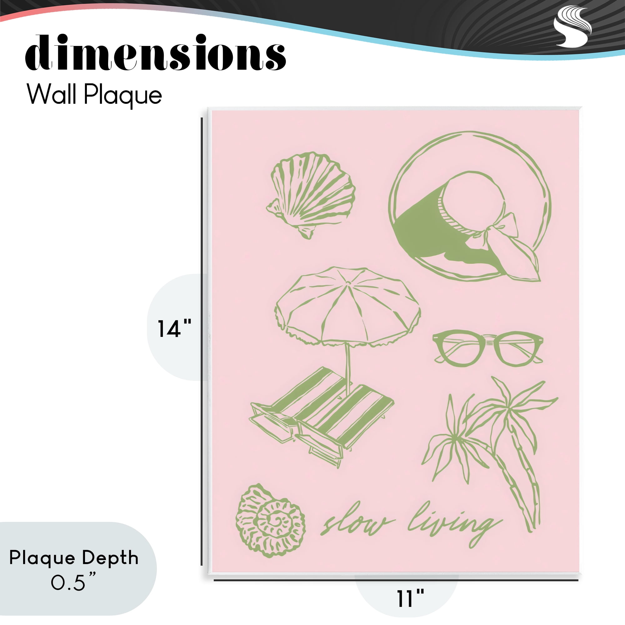 Stupell Industries Slow Beach Living Wall Plaque Art, design by The Prints Vibe