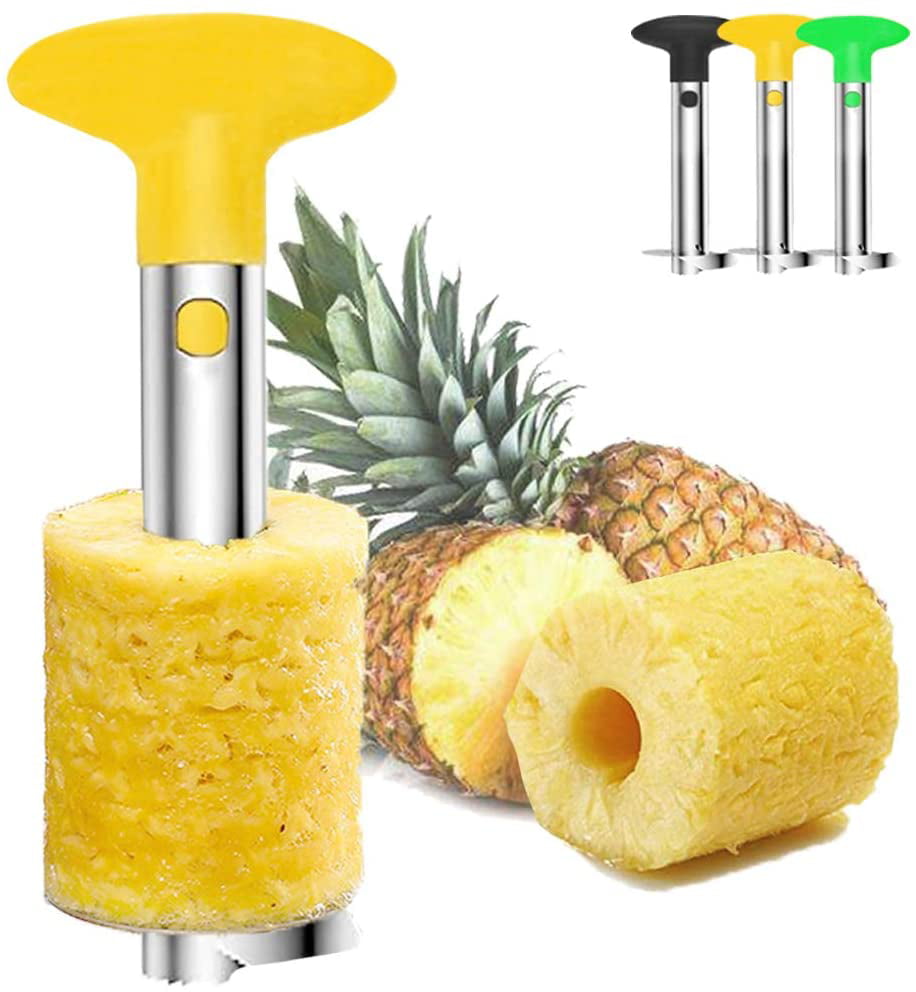 Stainless Steel Pineapple Corer Remover Slicer Tool for Home & Kitchen with Sharp Blade for Diced Fruit Rings Easy Clean Pineapple Peeler Anti-Slip Handle Pineapple Slicer Core Remover 