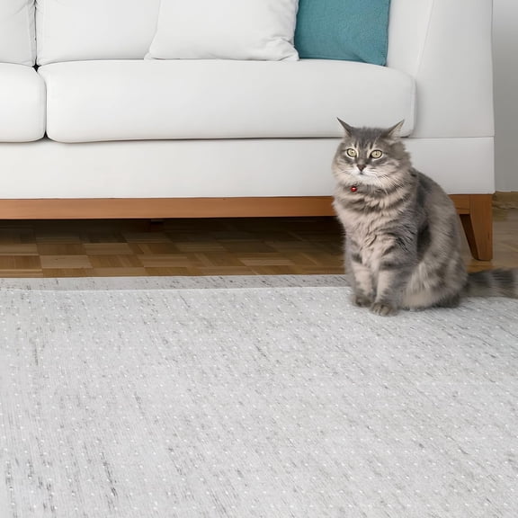 Clear Carpet Protector, 72"x 36"Vinyl Plastic Floor Runner Rug, Heavy Duty Non-Silp Chair Mat for Carpet, Cat Scratch Guard Mat,Washable Rug Protector for Home Office Hallway Kitchen