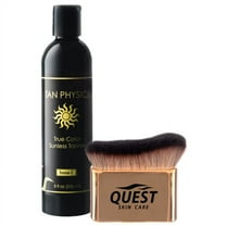 Tan Physics True Color .. Sunless Tanner 8 fl .. oz w/ Self Tanner .. Brush by Quest Skin .. Care
