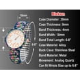 thumbnail image 4 of Blekon Collections Quartz Women's 39mm Case Floral Design Stretch Band Watch, 4 of 5