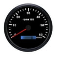 thumbnail image 2 of 110mm Tachometer Gauge with 7 Color Backlight, DC 9-32V 6000RPM Boat Tachometer Hour Meter for Truck Tractor Trailer Car RV, 2 of 7