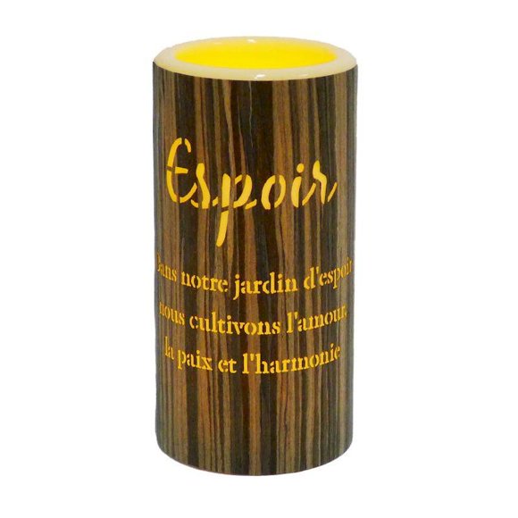 6" Led Candle Avec Dire 'Espoir' Led Candle
