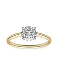 thumbnail image 1 of 1.00 Carat Excellent Round Cut Real Diamond Beautiful Engagement Ring for Ladies Solid 14K Yellow Gold Size 11, 1 of 8