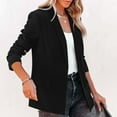 thumbnail image 7 of Dgankt Blazers for Women Solid Color Long Sleeved Lapel Suit Jacket Long Sleeved Small Suit Temperament Slim Top Jacket,Size S-3XL, 7 of 7