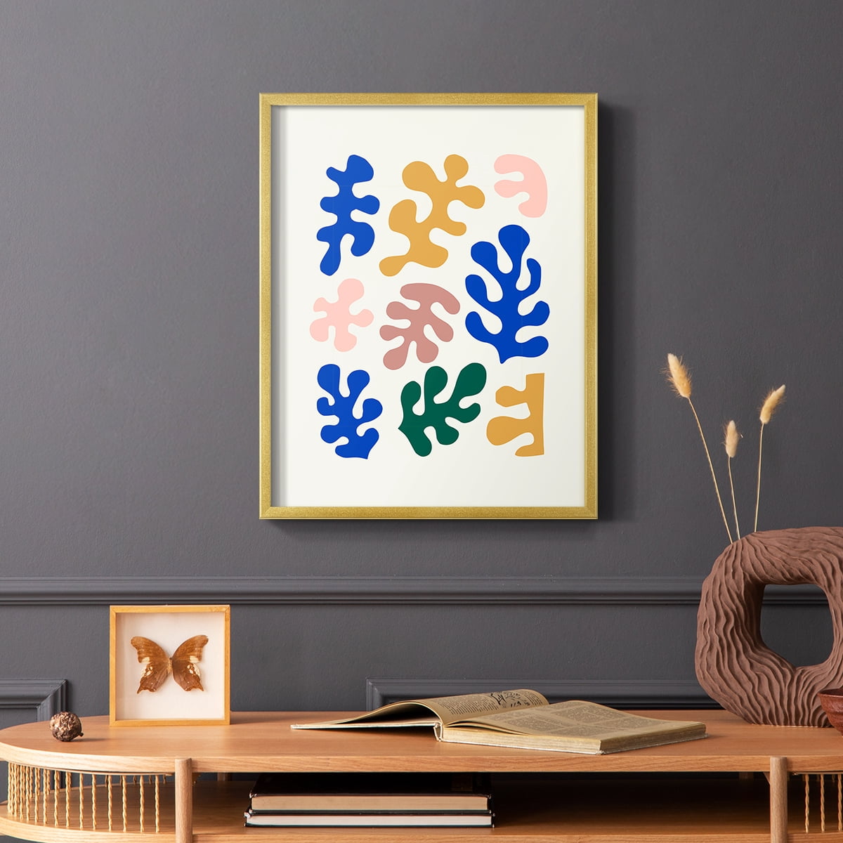 Matisse CDLXV in Gold Solid Wood Framed Print No Nail Hanging