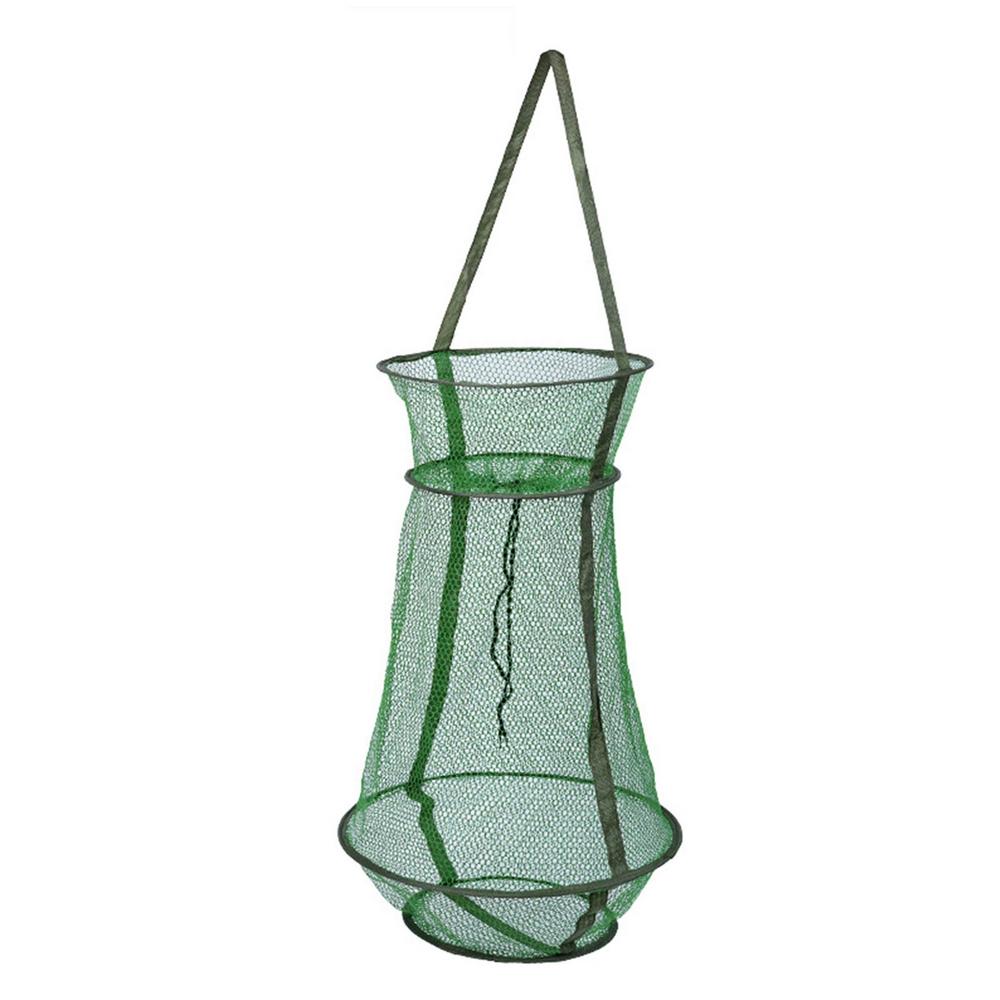 BESTHUA Trap Fish Basket Easy to Use Collapsible Fishing Mesh Trap