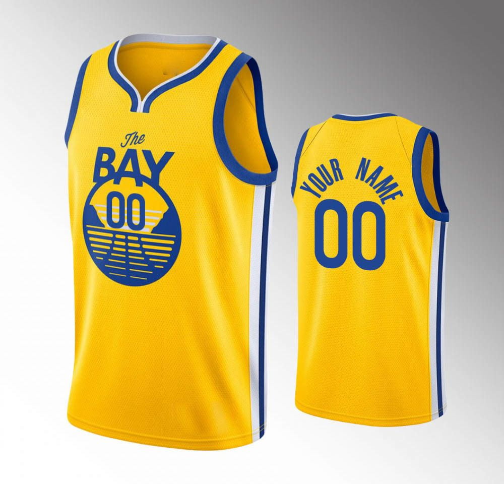 NBA Jersey Golden StateWarriorsMen Stephen Curry KlayThompson Andrew Wiggins Yellow Statement Custom Jersey in Dominican Republic at DOP 6251 Rating 5