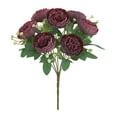 thumbnail image 2 of DAMAI Artificial Peonies Branch with Stem 7 Head Realistic Reusable Home Wedding Party Faux Flower Floral Decoration Purple for Wedding Party Dining Table Decoration, 2 of 4