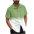 thumbnail image 1 of Mens Casual Manga Corta Botón Abajo Camisas Turndown Cuello Blusa de Impresión, Poliéster Ligero Top de la Moda para el Verano Al Aire Libre Y el Uso Diario, 1 of 6