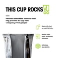thumbnail image 3 of GoSili Reusable Silicone Tumbler with lid - 100% European-Grade Platinum Silicone, Stainless-Steel Ring, Eco-Friendly, Stain-Resistant, Dishwasher and Microwave Safe - 16oz, Dark Grey Calacatta, 3 of 6