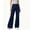 Navy, variant on Womens Button Fly Bootcut Cargo Pants Solid High Waist Wide Leg Side Cargo Pockets Trousers with Pockets Casual Winter Wear Navy