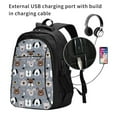 thumbnail image 7 of Hirioo Cute Dog Faces for Travel Laptop Backpack with USB Charging Port for Men and Women, 7 of 7