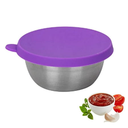 

Off Promotions! (Silicone Lid Purple + 304 Stainless Steel Cup!!!) Stainless Steel Sauce Cup with Silicone Lid 1*Sauce Cup with Silicone Lid Flash Sale!