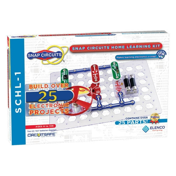 SCHL-1 - SNAP CIRCUITS HOME LEARNING KIT BUILD 25+ ELECTRONIC PROJECTS