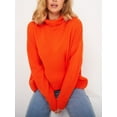 thumbnail image 7 of Wassery Women Loose Turtleneck Sweater Solid Color Long Sleeve Knit Pullovers Tops Women Fall Winter Warm Sweater Streetwear, 7 of 7