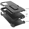 thumbnail image 2 of Armor Kombo Holster Rugged Cover Designed For Samsung Galaxy A03S Case Transparent Clear And Skull Series, 2 of 9