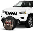 thumbnail image 2 of KAKALAD Funny Raccoon Red Sunglasses 01 Spare Tire Cover Universal Vehicle Accessories Buckle Car Tools 15”in, 2 of 6