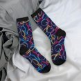thumbnail image 5 of Pofeuu Multicolor Bowling Print Crew Socks, Adult Running Hiking Socks for Youth and Adult, 5 of 6