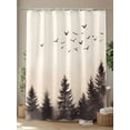 thumbnail image 4 of Fsddascl Rustic Mist Forest Shower Curtain Set - 72" x 78" Washable Bathtub Curtain with 12 Hooks, Vintage Watercolor Natural Landscape Waterproof Fabric Stall Shower Curtains for Bathroom/Bathtub, 4 of 6