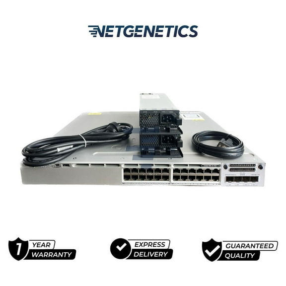Cisco WS-C3850-24P-L Catalyst 24 Port Gigabit Ethernet PoE  Switch Dual AC