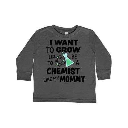 

Inktastic I Want To Grow up To Be a Chemist Like My Mommy Gift Toddler Boy or Toddler Girl Long Sleeve T-Shirt