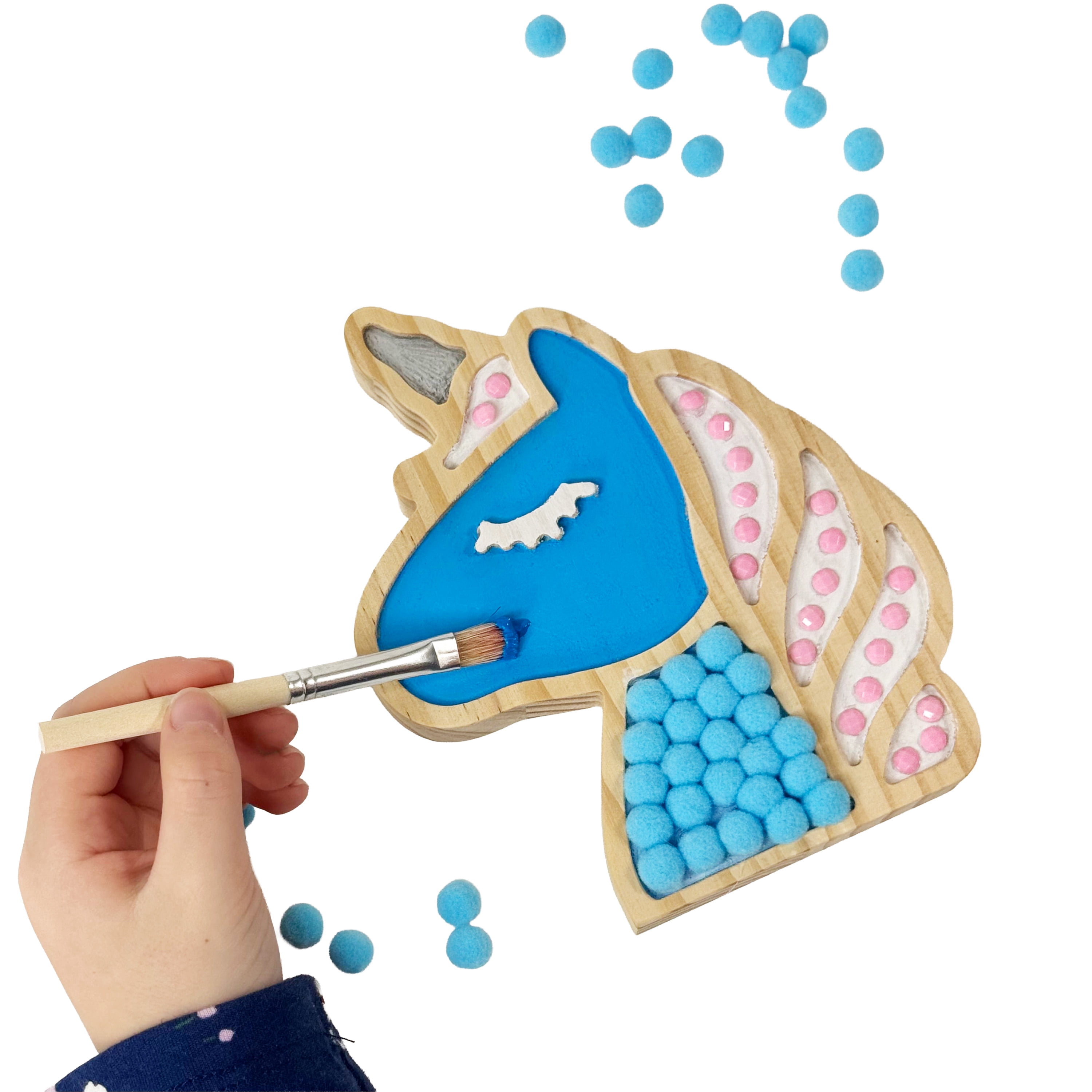 (2 pack) Hello Hobby Wooden Unicorn Craft Project
