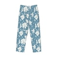 thumbnail image 6 of Uemuo Lilies Flowers Pattern Men's Wide Leg Palazzo Lounge Pants with Pockets Light Weight Loose Comfy Casual Pajama Pants-Large, 6 of 9