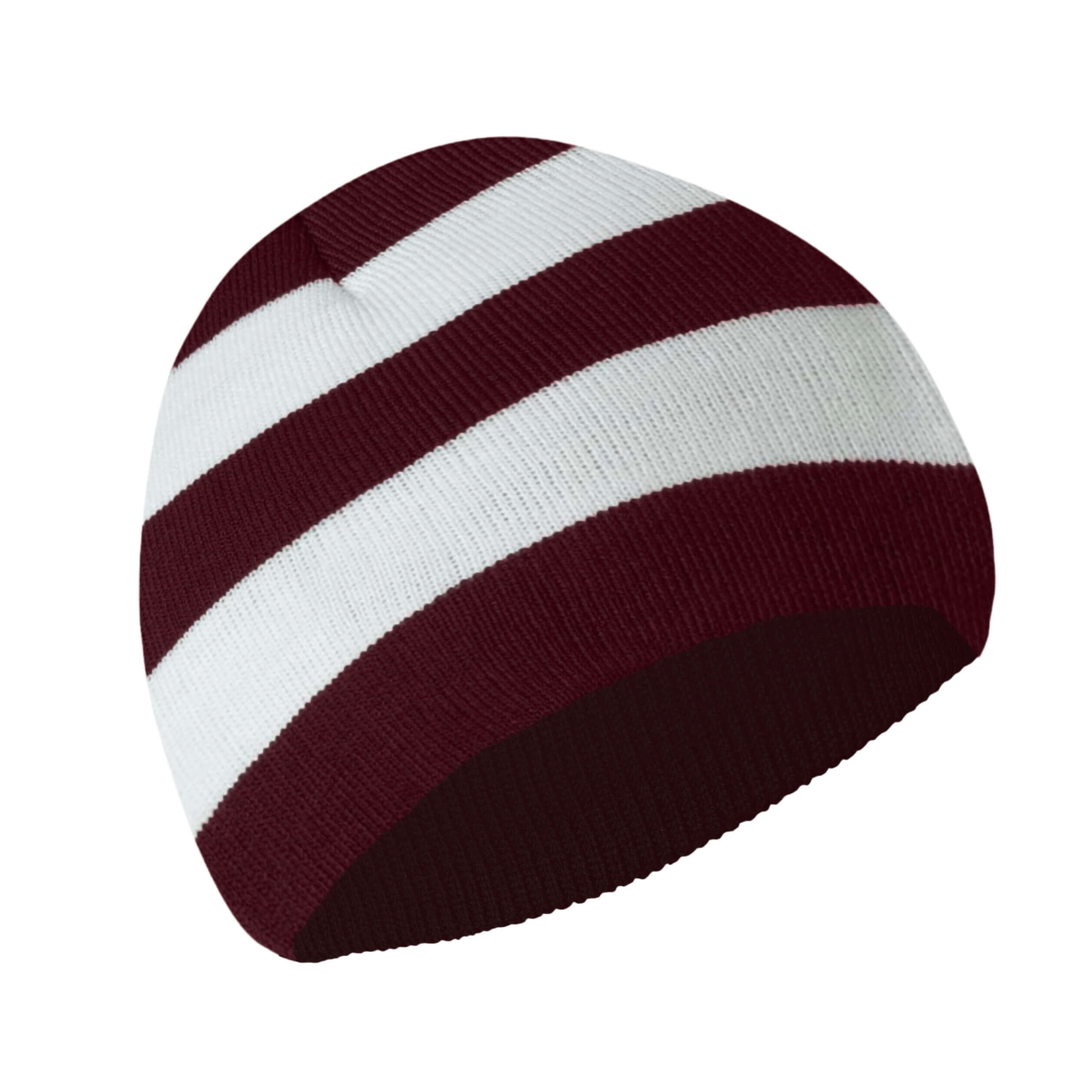 Knit Winter Rugby Striped Beanie Hats for Men & Women Stay Warm