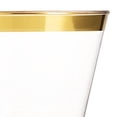 thumbnail image 2 of 30 Uds vaso desechable de 9Oz de plástico transparente con borde en polvo copa de vino decoración de vajilla para fiesta de boda oro, 2 of 3