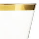 thumbnail image 2 of 30 Uds vaso desechable de 9Oz de plástico transparente con borde en polvo copa de vino decoración de vajilla para fiesta de boda oro, 2 of 3