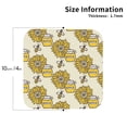 thumbnail image 2 of Lsque Cartoon Honey Pot Bee Sunflower Pattern 4" Drink Coasters Set of 4, PVC Leather Absorbent Coasters, Table Coaster Set Decorative Coffee Cup Coasters Housewarming Gift -Square, 2 of 6