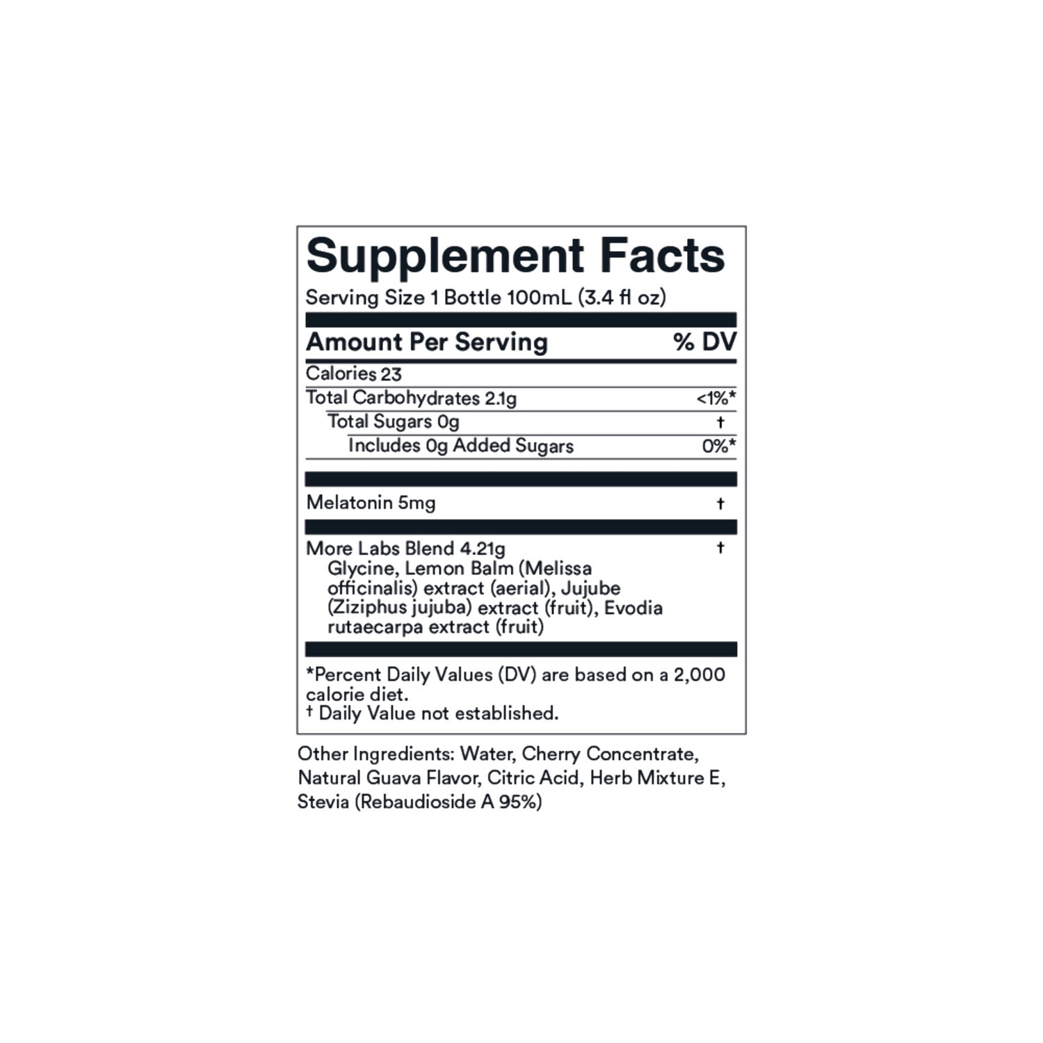 Dream Well, Holistic Sleep Drink Solution, Sleep Aid, Non-Habit Forming with Lemon Balm, Jujube Seed, Melatonin, Glycine - Pack of 24