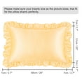 thumbnail image 7 of PiccoCasa 2Pcs Satin Ruffled Pillowcase Gold Standard, 7 of 7