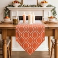 thumbnail image 3 of Table Runners 108 Inches Long, Morocco Orange Cotton Linen Kitchen Dining Coffee Table Runner for Party Home Decor, Modern Geometric Gradient Simple Tabletop Dresser Scarves Runner 13x108 Inch, 3 of 9
