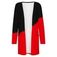 thumbnail image 5 of AOOCHASLIY Black and Friday Women Coat Christmas Gift Women's Women's Fashion Long Sleeve Stripe Printed Cardigan Casual Coat Tops/jacket, 5 of 5