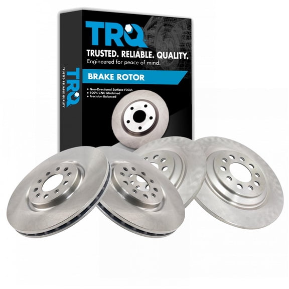 TRQ Front and Rear Brake Rotors Set Fits Select 2014-2021 Jeep Cherokee