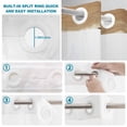 thumbnail image 4 of No Hook Shower Curtain, Brown Khaki Wooden Shower Curtains for Bathroom with See Through Top Window, Vintage Farmhouse Retro Art Waterproof & Washable Bath Curtain Small Stall 36"x78", 4 of 9