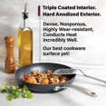 thumbnail image 5 of Stone Professional Frying Pan Set, Hard Anodized Ultra Nonstick 10 & 11.5 Pro Chef's Skillet Set,   Surface Coated 3x and Infused with Minerals & Diamonds, Induction Capable, 5 of 5