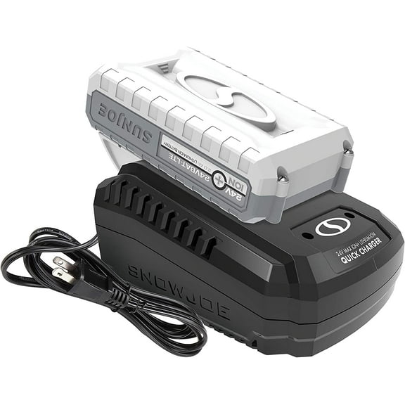 Open Box Sun Joe   Snow Joe 24VBAT-LTE 2.0A Power Tool Battery with Quick Charge Dock, for SNOW JOE IONMAX
