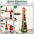 thumbnail image 4 of BSHAPPLUS® 6ft Pre-Lit Pop-Up Christmas Tree with Remote Control,Pre-Decorated Artificial Slim Christmas Tree with 100 LED Lights, 36 Christmas Ball,21Bows,4 Ribbon and 11 Light-Modes for Home, Party, 4 of 9