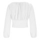 thumbnail image 2 of TaTaai Women's Solid Color Off Shoulder Long Sleeve Top Ladies Pleated High Waist Slim Fit Shirt Fashion Casual for Daily Party Work Travel Streetwear All Season Wear Gift, 2 of 7