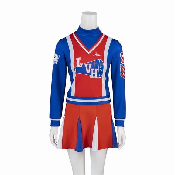 Toni Basil Inspired Vintage Cheerleader Crop Top and Skirt Set for Women