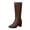 Brown Boots, variant on HAPIMO Women Knee High Boots Square Toe Block Heel Straight Shaft Faux Leather Upper For Evening Gathering And Urban Fashion Outfits Black 36
