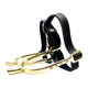 thumbnail image 4 of 2 pares de botas de entrenamiento para montar a caballo con pedrería decorativa y correas de piel sintética. Oro, 4 of 9