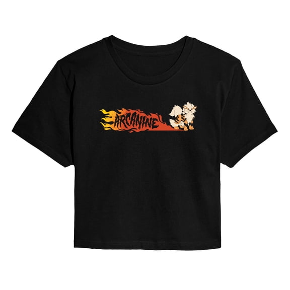 Pokémon - Arcanine Fire - Juniors Cropped Graphic T-Shirt