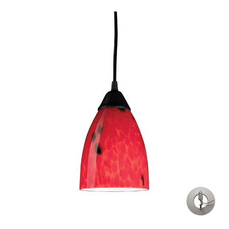 

Pendants 1 Light With Dark Rust Finish Fire Red Glass Medium Base 5 inch 75 Watts - World of Lamp